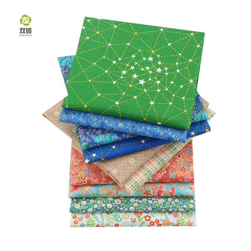 Multi Цвет саржевого хлопка Ткань лоскутное ткани ручной работы DIY Вышивание