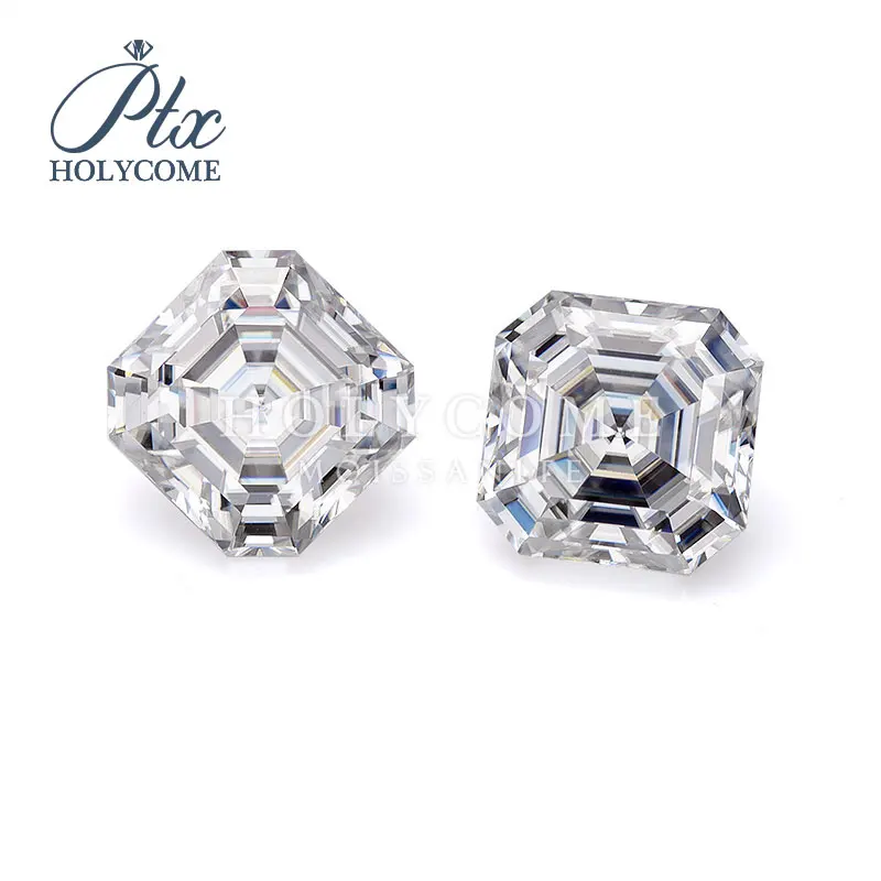 

Manufacture direct selling 6.5x6.5mm 1.5ct asscher cut white color moissanite diamond gemstones