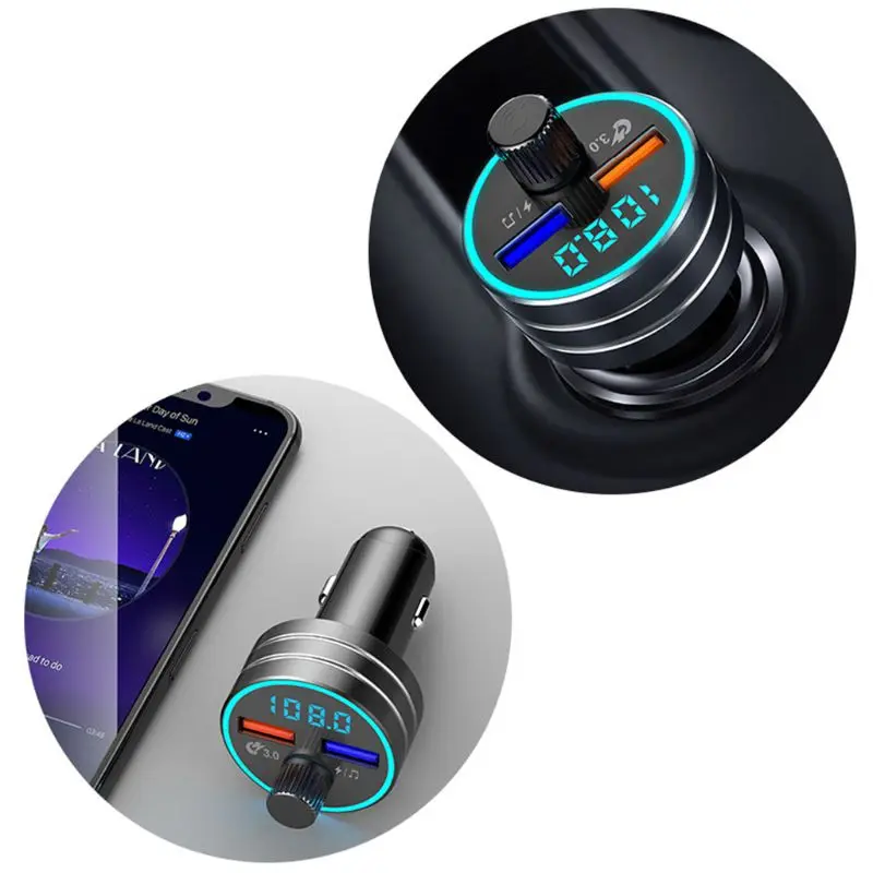 Беспроводной автомобильный Bluetooth fm передатчик MP3 радио адаптер двойное USB быстрое
