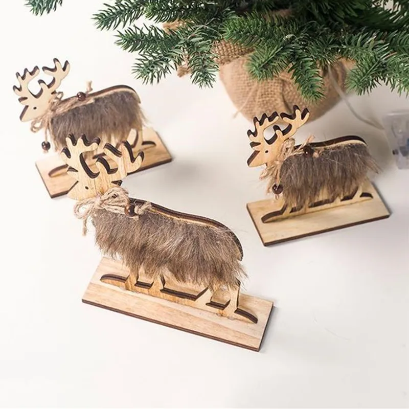 Новый год 2020 деревянные украшения сделай сам в виде лося Рождественское