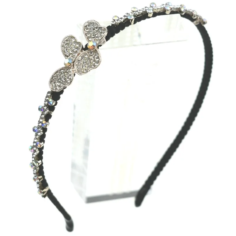 

Korean Fashion Crystal Rhinestone Headband Handmade Flower Butterfly Bow Buckle Fantastic Hair Accessories for Women Cute Girls