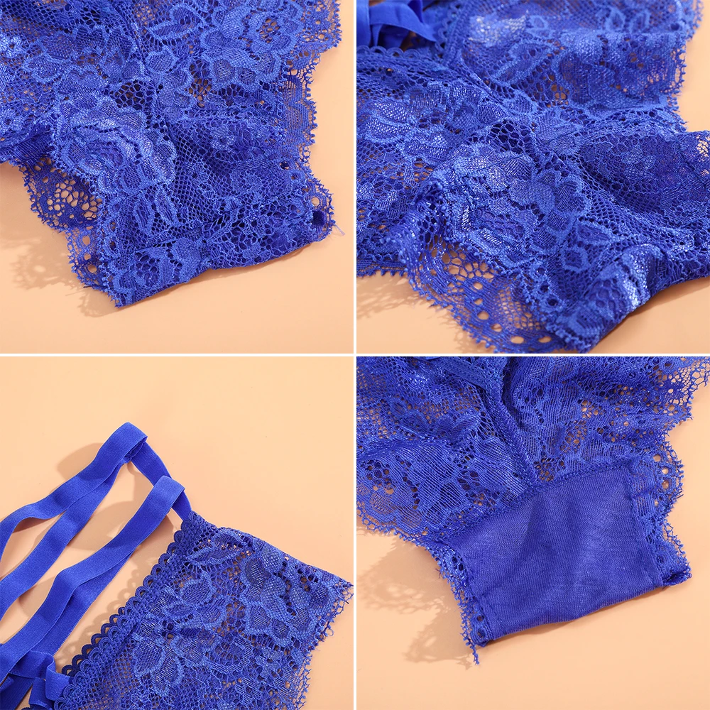 

AIJOLEN Lace Hollow Panties Straps Thin Straps Cross Strap Sexy Thong and G String Solid Color Ladies Sexy Underwear
