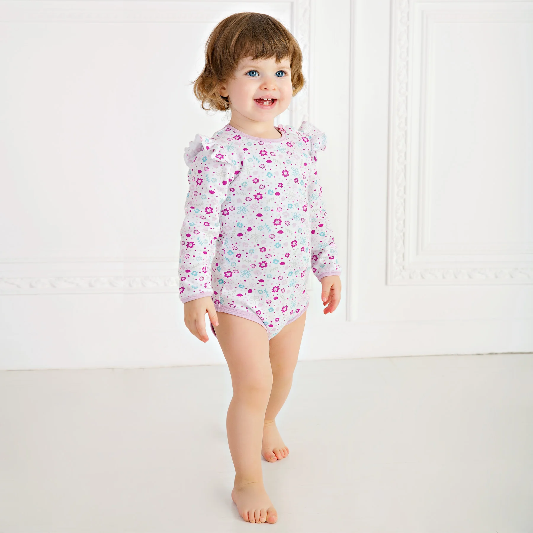 Боди с длинным рукавом 'Фиалка' BOSSA NOVA 581Б 371|Боди для малышек| |