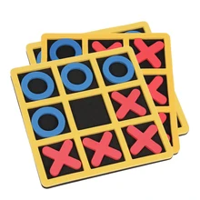 3 шт. EVA Tic Tac Toe пазлы, настольная игра OX Chess обучающая игрушка Портативные Детские цвета и формы познавательное Обучение игрушки