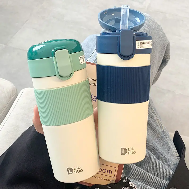 

Stainless Steel Straw Thermos Cup Cute Stainless Steel Water Bottle Vacuum Thermos With Straw Coffee Mug Vacuum Bottle Thermocup