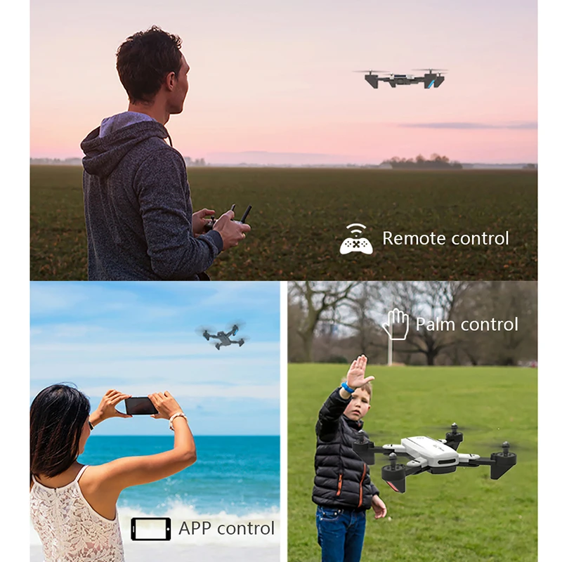 Квадрокоптер с дистанционным управлением двойной камерой 4K Wi-Fi FPV вертолет