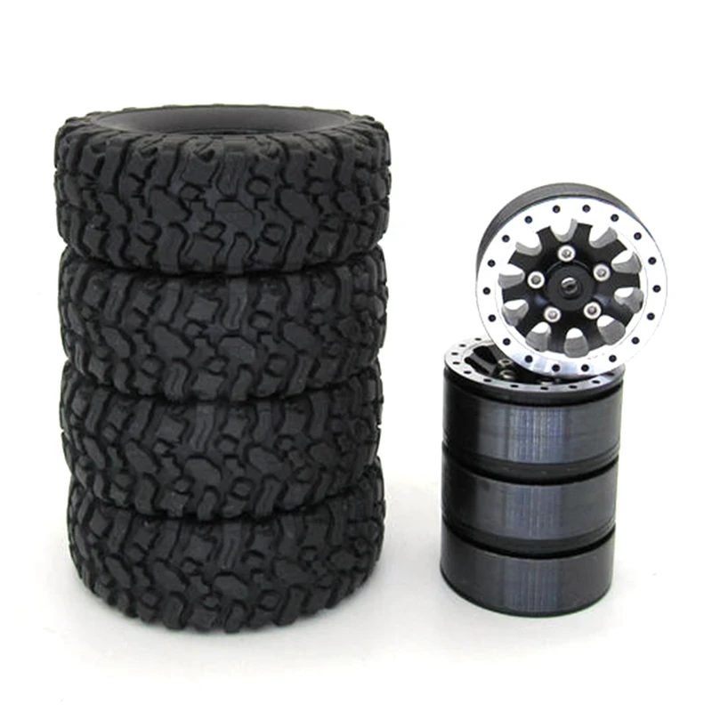 

Metal Wheel Rim Hub with Rubber Tire Tyre for WPL C24 C34 C44 MN D90 D91 MN99S RC Car Upgrade Parts Accessories