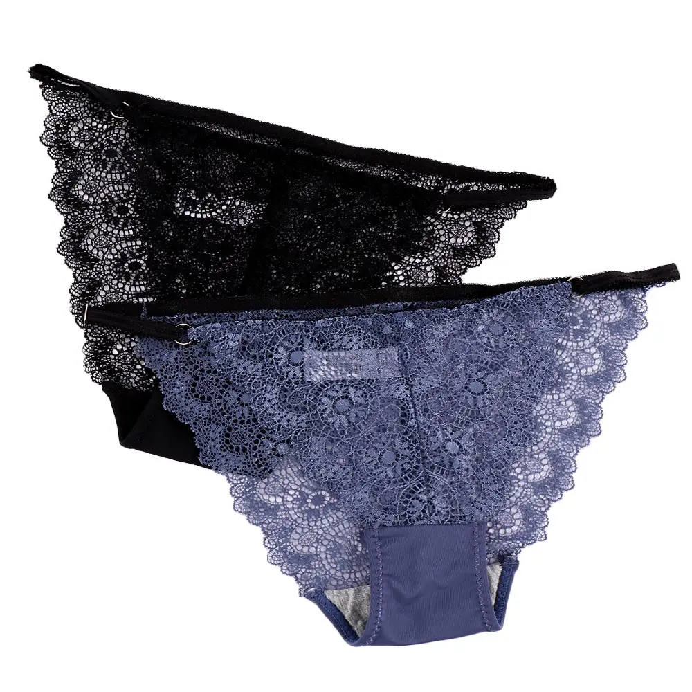 Кружевные трусики женские трусы с низкой талией Прозрачное нижнее белье