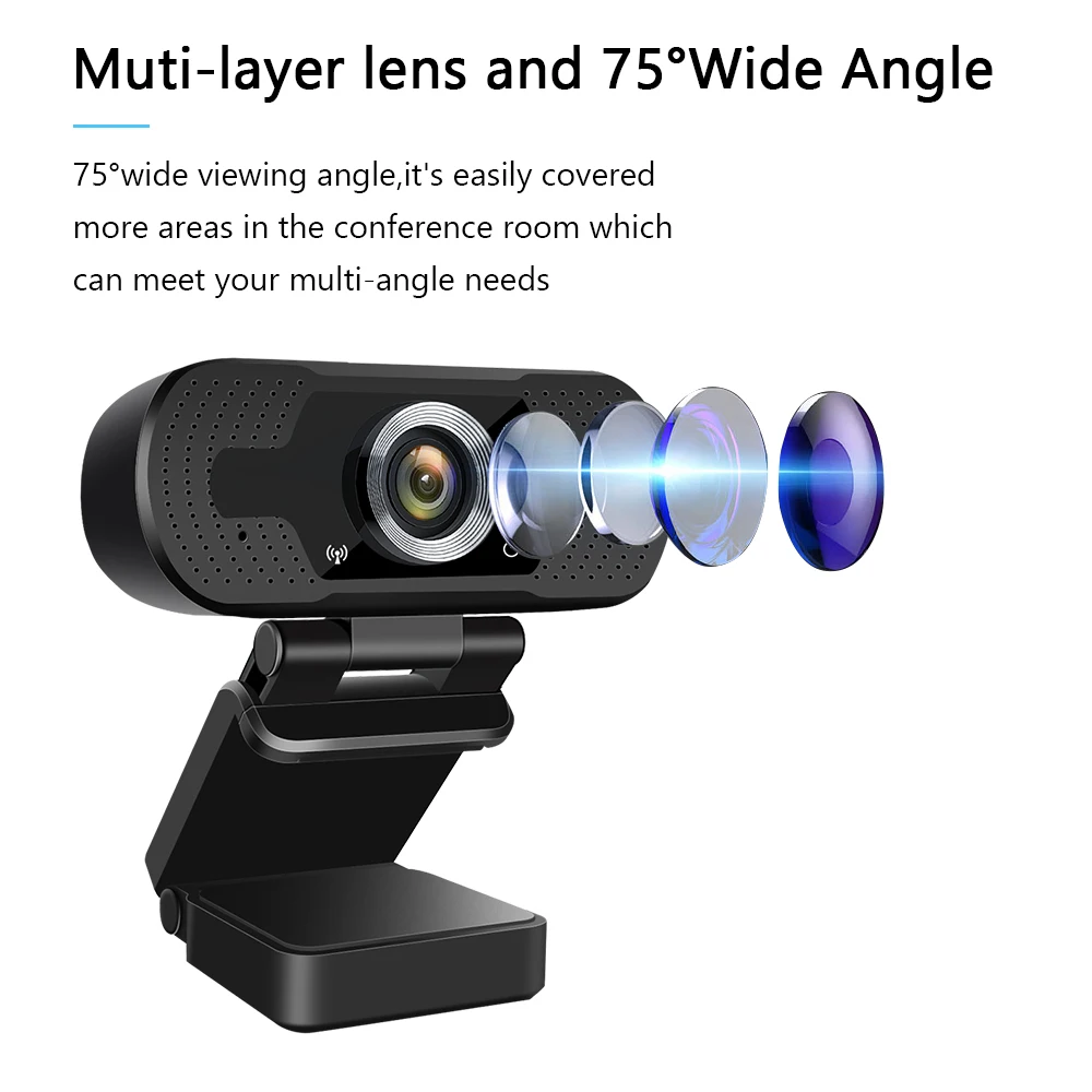 Веб камера HD 1080P с USB Компьютерная микрофоном для ноутбука ПК игр видеозвонков