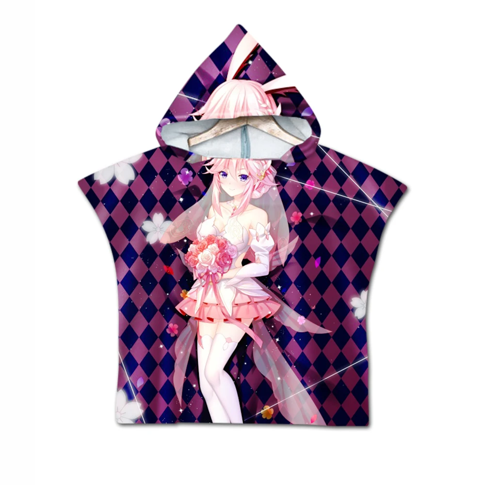 Пляжное полотенце в стиле аниме для красивой девушки одеяло впитывающие Детские