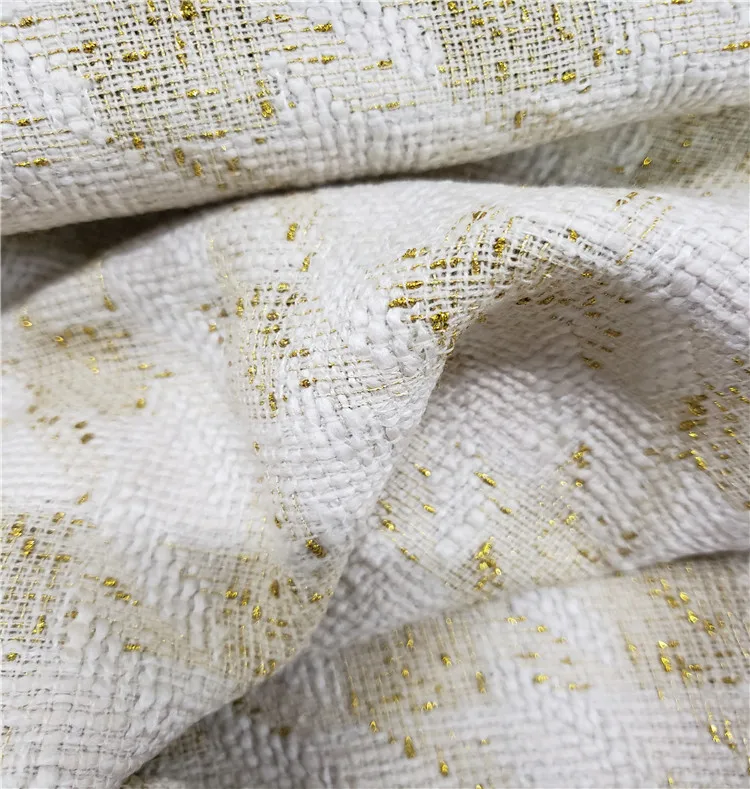 Бесплатная доставка молочно-черный с блестящей линией Плетеный твидовый