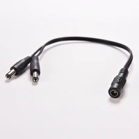 dc cctv power splitter cable 5 5x2 1mm 1 female to 2 1mm 2 male adapter cctv camera 1pc
