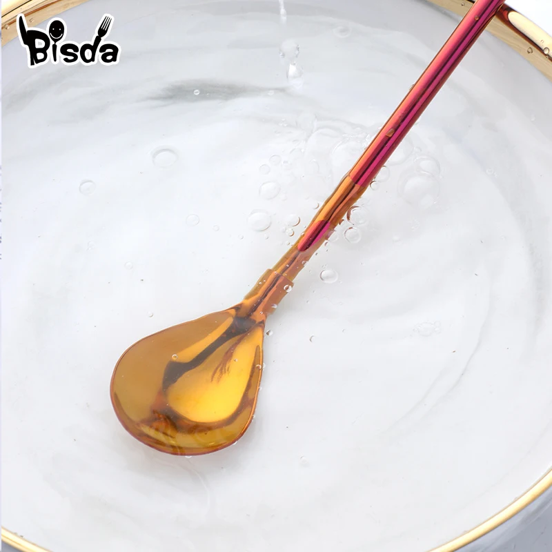 1 шт. Питьевая соломенная ложка с длинной ручкой посуда для бара 18/10 нержавеющая