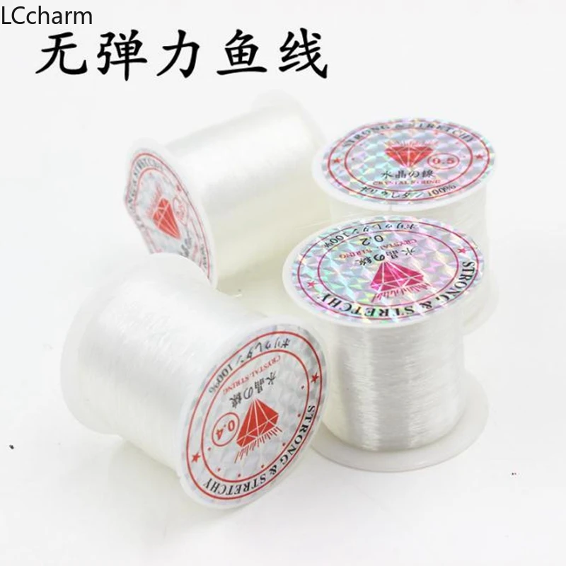 Прозрачная нейлоновая проволочная нить для бус мононить рыболовная проволока