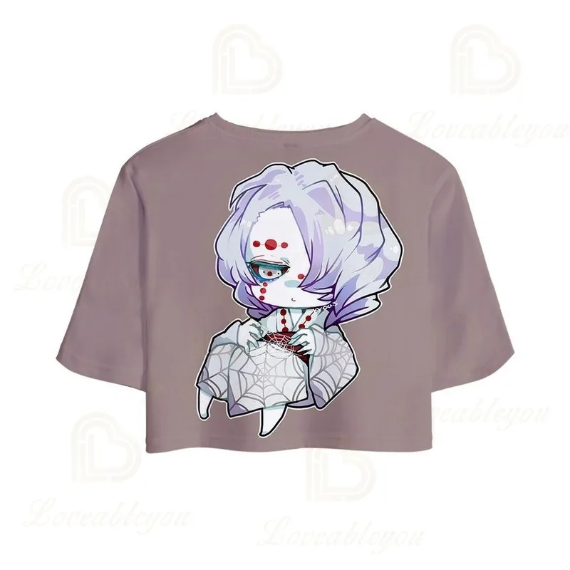

Anime Demon Slayer 3D Digital Color Printing Sexy Short T Shorts Suit Two-piece Set Fashion Female Summer Clothing