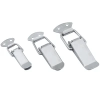4pcslot stainless steel spring locking latch hasps suitcase chest toggle catch clasp box hinges furniture hardware accessories