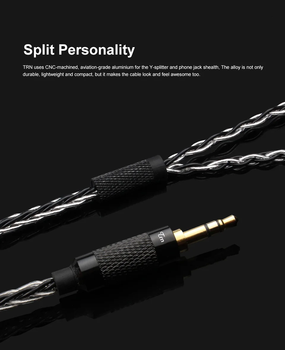 TRN 8 Core посеребренный кабель HIFI наушники MMCX/2Pin разъем использовать для TRN V10/V20/V60 V30 V80 IM1 IM2 X6 TFZ