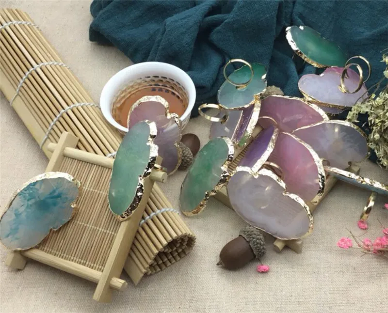 Новинка 50 шт./партия кольцевая палитра из полимерного камня для дизайна ногтей