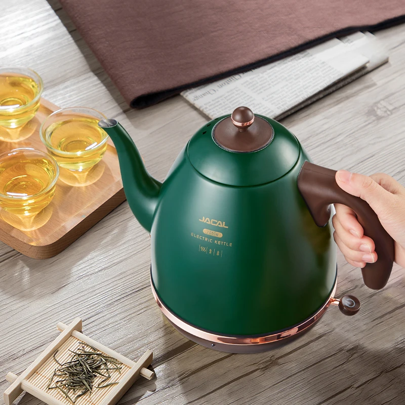 1500W 220V Retro 304 Stainless Steel Electric Kettle With Water Temperature Meter 1.5L Thermometer Boiler Coffee Pot | Бытовая техника