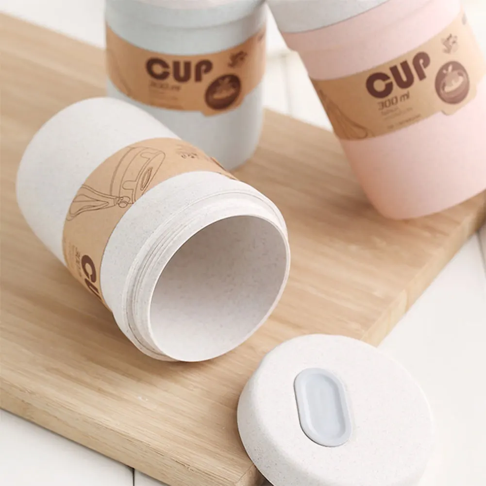 

Wheat Straw Cup Soup Cup Breakfast Cup Portable Handy Cup Insulation Water Cup Plastic Microwaveable Sealed Soup Pot