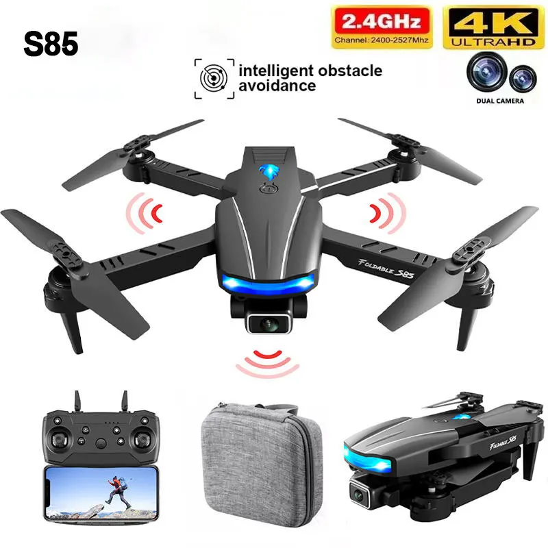 New S85 Drone Mini Drone With Camera 4K HD Dual Camera Wifi  Infrared Obstacle Avoidance Rc Helicopter Quadcopter DRONE Toy Gift
