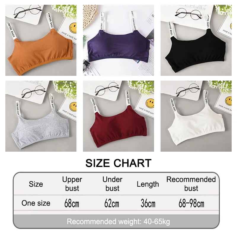 

Breathable Women Bra Removable Padded for Fitness Running Seamless Sexy letter print Pure Color 1Pcs Cotton Female Top