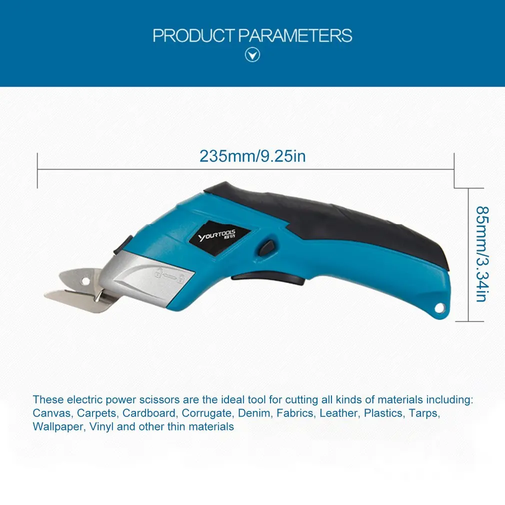 

Electric Fabric Scissors Box Cutter Cordless Shears Cutting Tool for Crafts Sewing Cardboard Scrapbooking CS4001