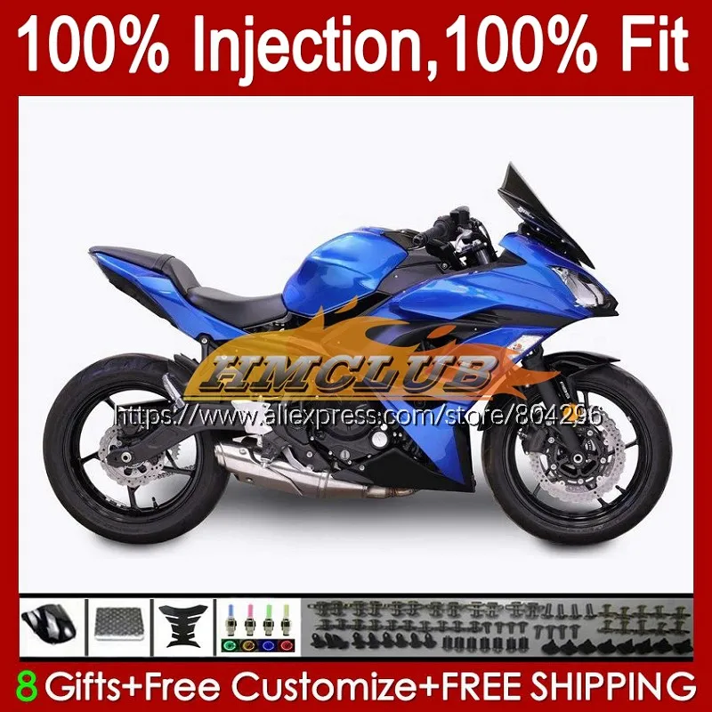 

Инжекционный комплект для KAWASAKI NINJA 650R 650 Factory blue R ER6F 17 18 19 116No.18 ER6 F 17 ER 6F ER-6F 2017 2018 2019 OEM обтекатель