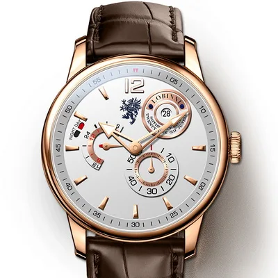 men watch p1 Мужские часы, мужские автоматические часы LOBINNI, Роскошные водонепроницаемые часы с кожаным ремешком, механические наручные часы, Модные Аналоговые часы reloj hombre - Цвет: men watch p1