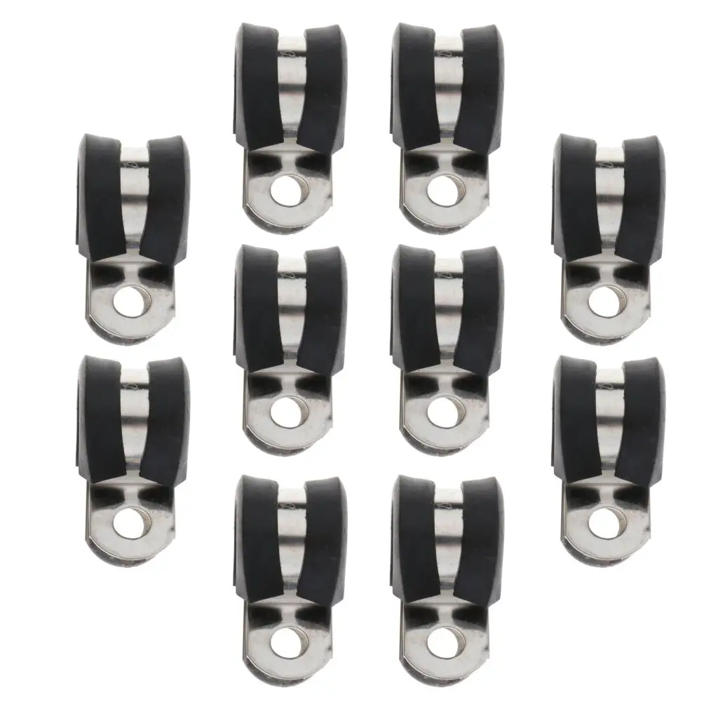 

10x 1/2 "Dia P зажимы для труб кабельный провод зажим P Тип морской класс 13x36мм