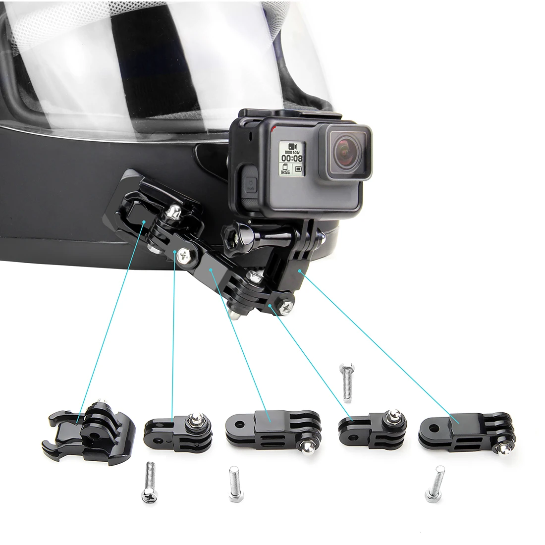 Адаптер для крепления на шлем SOONSUN + ветрозащитная губка GoPro Hero 8/7/6/5/2018|Чехлы