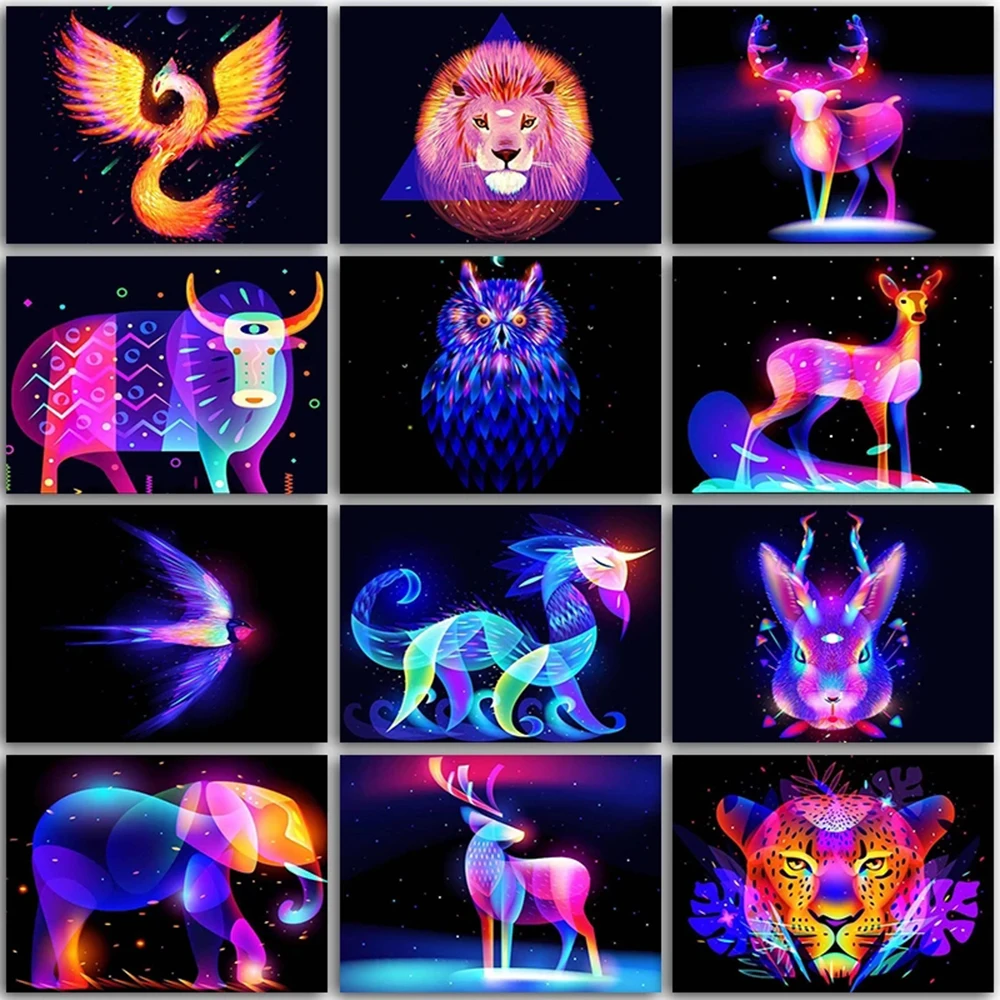 

5D Набор для алмазной живописи «сделай сам», Мультяшные животные, Лев, тигр, искусство, полная круглая Алмазная мозаика, полная квадратная Ал...
