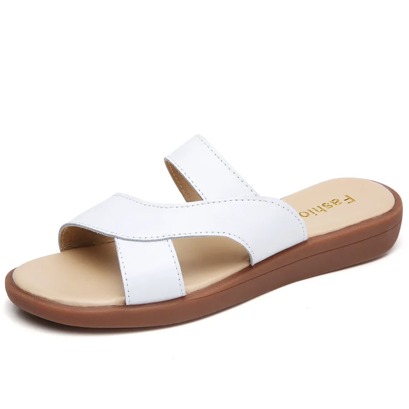

Fashion Women Sandal Beach Shoes 2021 Summer Sandalias Wedge PU Flat Breathable Sandals For Ladies Soft Sandal Shoes Plus Size
