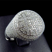megin silver plated luxury full zircon ball vintage boho rings for women wedding couple friends gift fashion jewelry bague anel