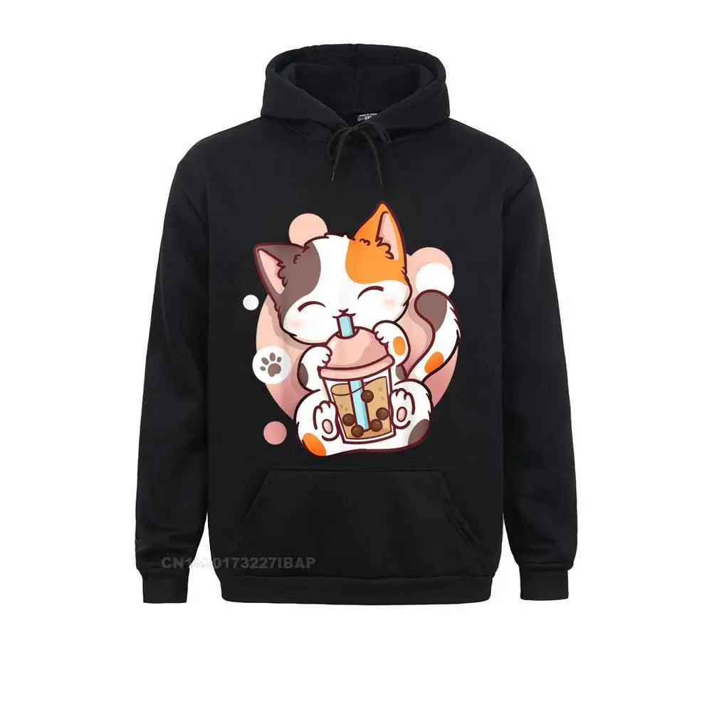 

Толстовка мужская с принтом в виде кошки бобы, чайного чая, аниме Kawaii Neko, спортивные свитшоты на День отца, Дизайнерские свитшоты для отдыха