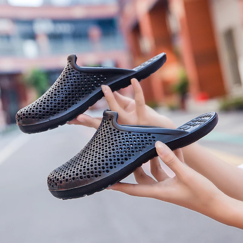 Летние сабо с кроком Легкие пляжные сандалии без застежки для сада Мужская