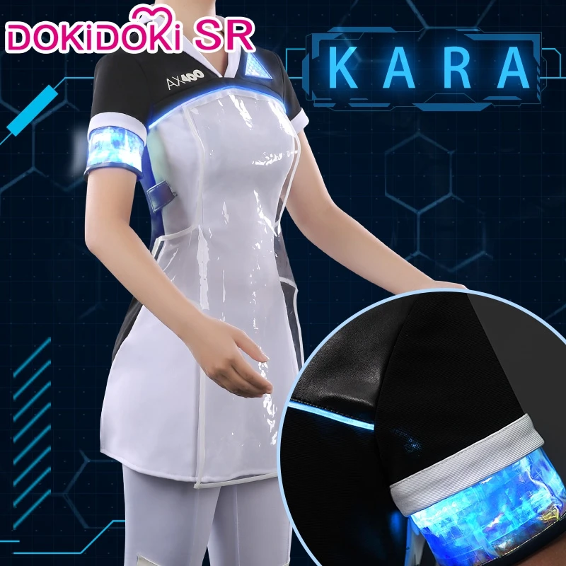 Dokidoki-SR Косплей из фильма Детройт: стать человеком Кара косплей платье Unifrom