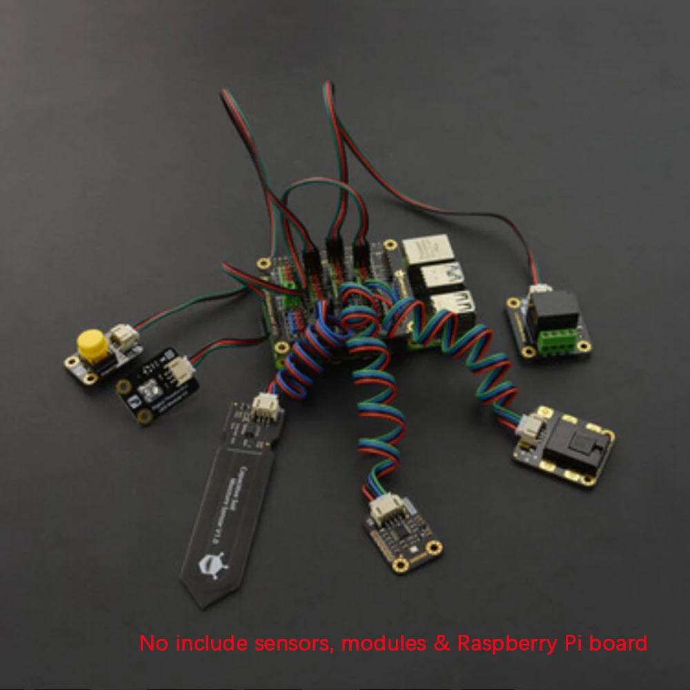 Плата расширения DFRobot IO для Raspberry Pi 4B 3B + с цифровым аналоговым портом PWM IIC UART SPI IIS