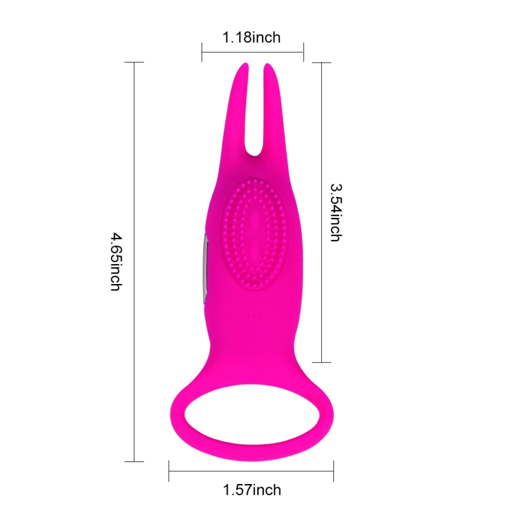 Waterproof Silicone Male Peni s Vibrating Ring Sleeve with Rabbit Ears Delay Ejaculation Vibrator Massager for Couples | Красота и