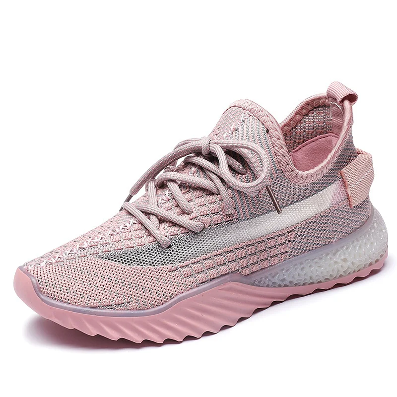 

Platform Sports Soles Casual Flying Weaving Shoes Designer Female Breathable Coconut Footwear Jogging Trainers Women Sneakers