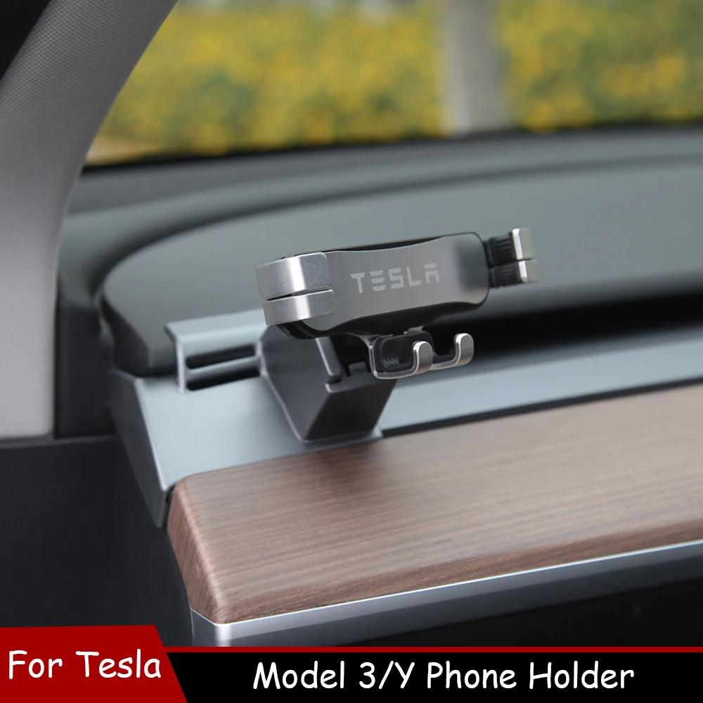 

Car Styling Phone Holder RHD Gravity Anti-shake Bracket Interior Modification for Tesla Model 3 Three Model Y Car Accessories