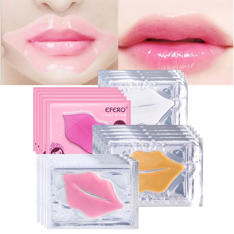 

10/8/5Pack Crystal Collagen Lip Mask Moisturing Nourishing Anti Wrinkle Patch Pad Gel Moisture Essence Lip Enhancement Lips Care