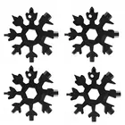 4 шт.упак. 18 в 1 Снежинка мульти инструмент брелок гаечный ключ шестигранный ключ Отвертка многофункциональная лагерь выживания на открытом воздухе инструмент для походов