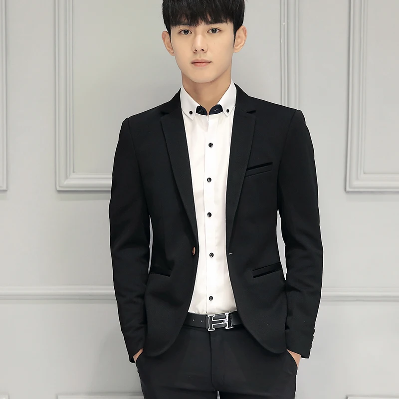 

Костюм Мужская облегающая Зимняя Куртка Блейзер Классическая куртка размера Xxxl мужской деловой Блейзер пиджак черного цвета для офиса, Traje,...