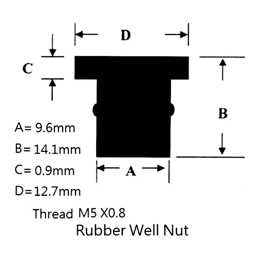 M5x0.8mm Мотоцикл лобового стекла автомобиля резиновые хорошо фиксированные гайки болты для мотоцикла Запчасти крылья бамперы автомобильные аксессуары авто Запчасти