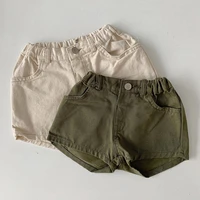 childrens korean version of the new summer shorts for boys and girls loose western style simple solid color casual shorts