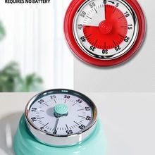 Mechanical Stopwatch Countdown Kitchen Fridge Magnets 60-Minute Clock Cooking Timer With Loud Alarm For Kids Study Gadgets Tools