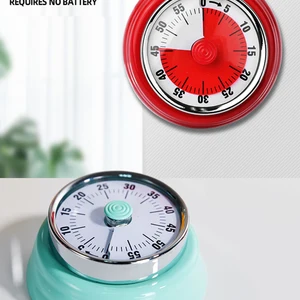 mechanical stopwatch countdown kitchen fridge magnets 60 minute clock cooking timer with loud alarm for kids study gadgets tools free global shipping