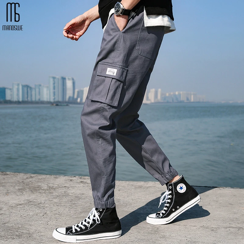 Мужские Винтажные брюки карго Manoswe повседневные джоггеры с карманами хлопковые
