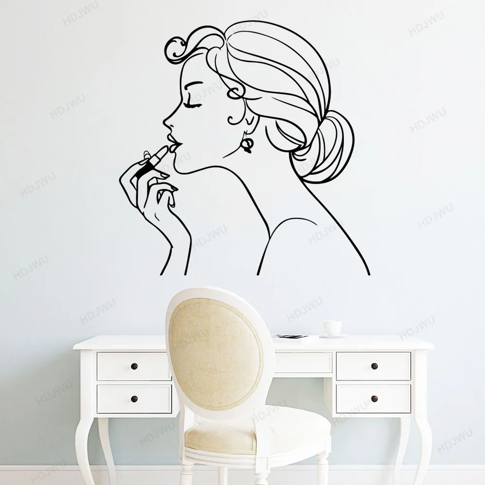 Модный маникюр макияж стены искусства домашняя Декорация-наклейка салон красоты